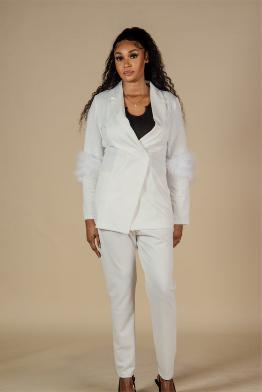 Ensemble blazer blanc